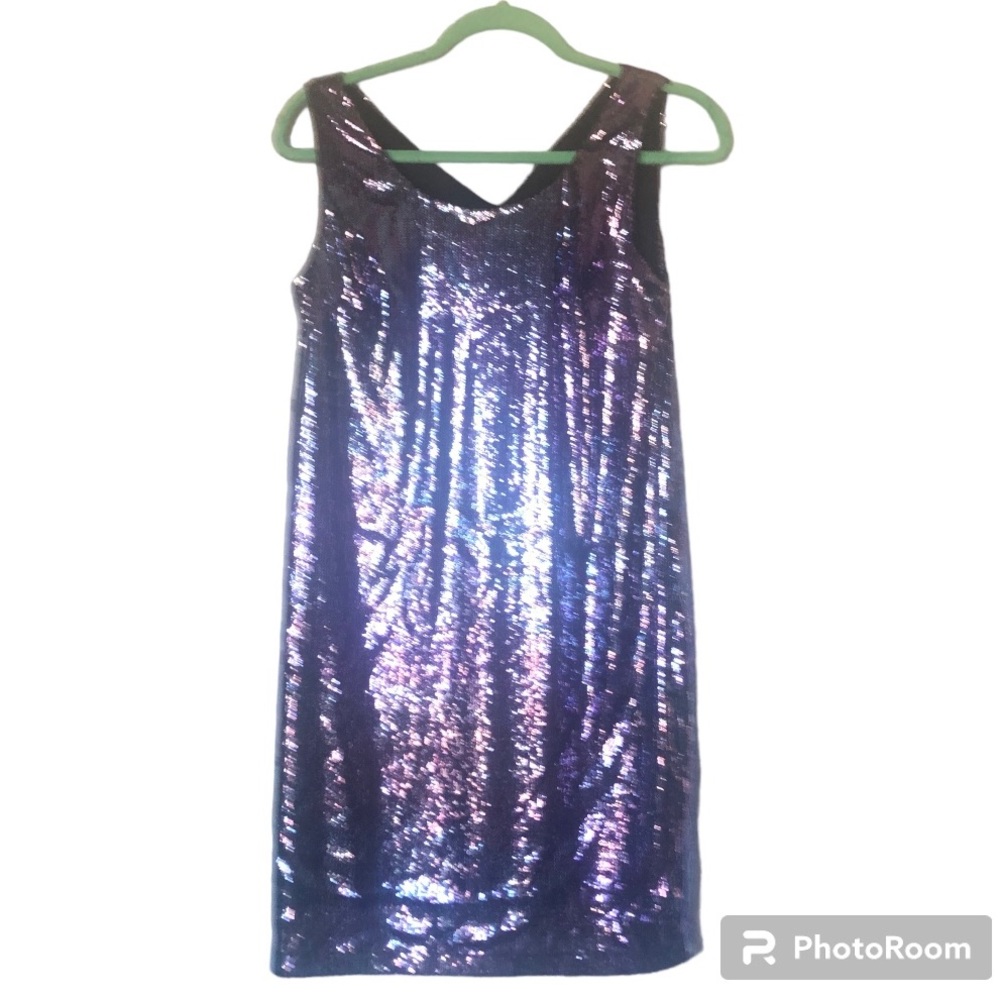 AA Studio Purple Sequined Mini Dress
